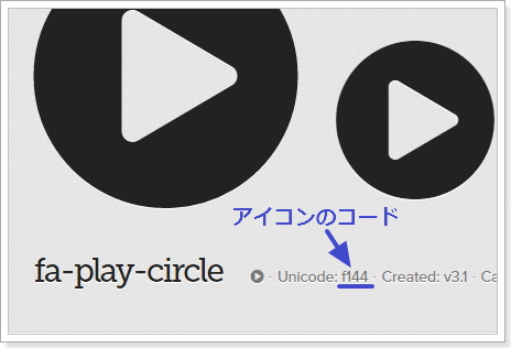 Fontawsomeのアイコンコード