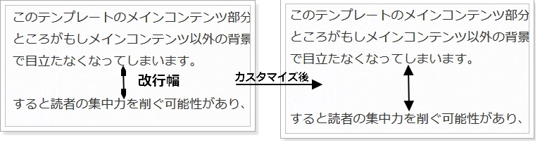 SIRIUS特典テンプレート改行幅の変更方法