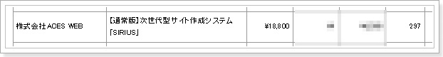 次世代型サイト作成システム「SIRIUS」シリウス通常版売上本数